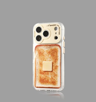 Toast Pattern Magnetic Phone Case, Niche Fun Original Design