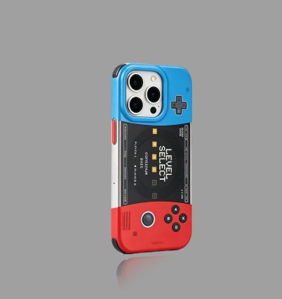 Original Color-Block Game Console Magnetic Phone Case with Stand